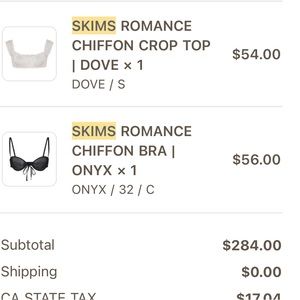 Skims romance chiffon bra